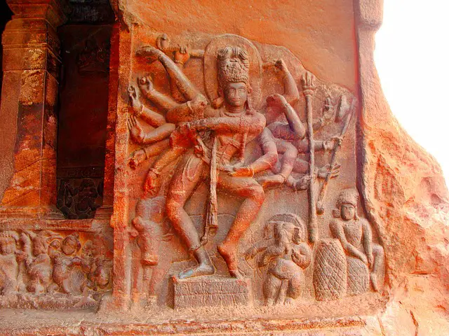 Badami Temple Carved Painting