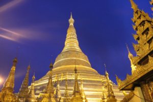 Glow Of Schwedagon Pagoda, Myanmar
