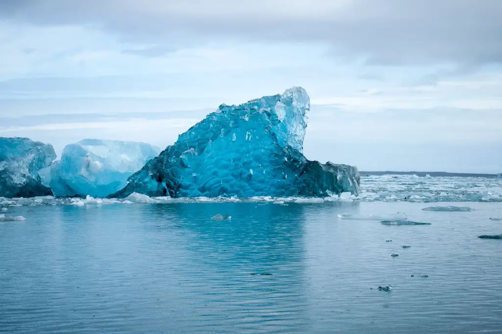 Iceberg floating on a lake, Iceland