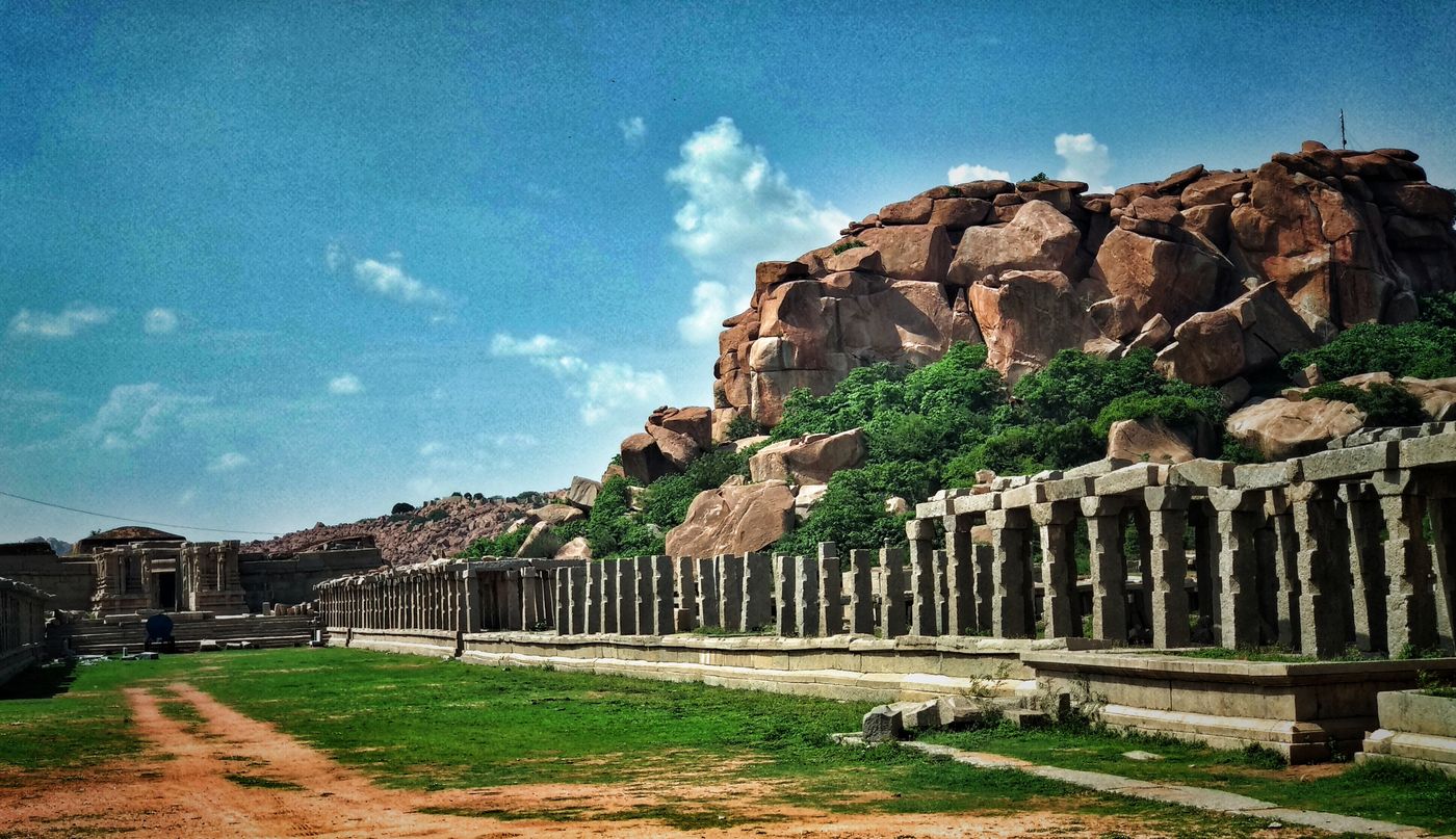 Outside Vittal Temple, Hampi