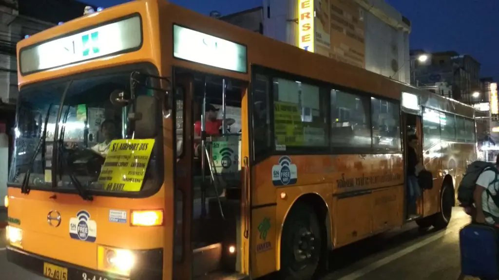 S1 Airport Bus, Khao San Road, Same As A4 Bus Stop