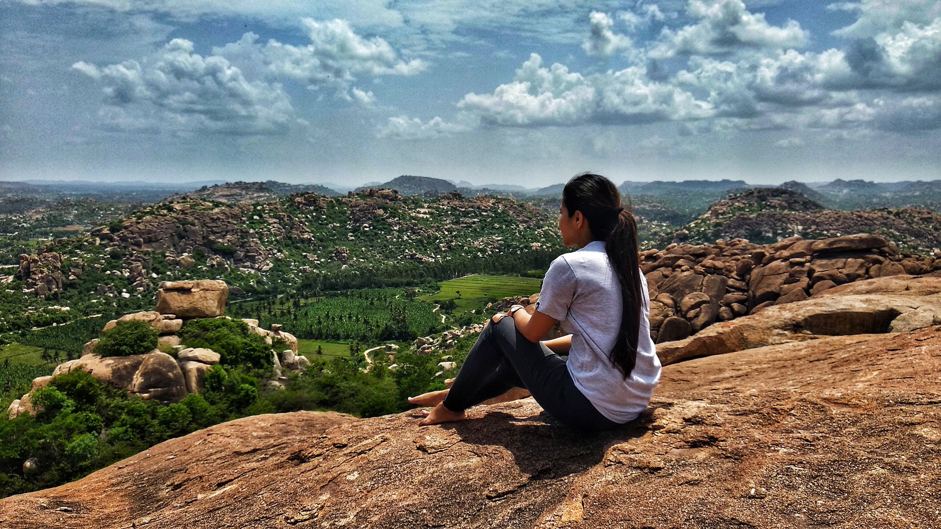 Sunset Point At Hanuman Temple, Hampi