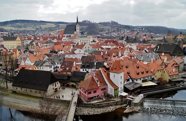 Cesky krumlov, bird's eye view