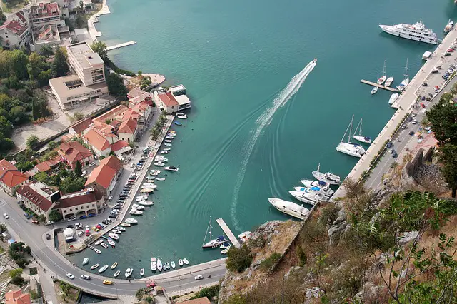 Kotor Bay, an aerial view